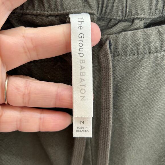 The Group Babaton barrel pants pull on green size medium wide leg - Picture 4 of 9